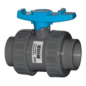 Aquaforte PVC kuglehane med dobbelt union - EconoLine - Lim/Lim