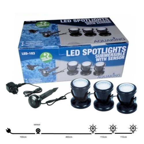 AquaKing LED Spot med lyssensor