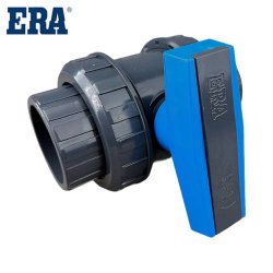 ERA PVC Kuglehane med dobbelt union - Gevind/Lim