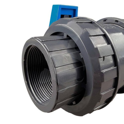 ERA PVC Kuglehane med dobbelt union - Gevind/Lim