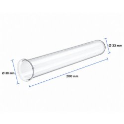 Kvartsglas med krave