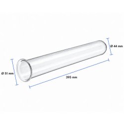 Kvartsglas med krave