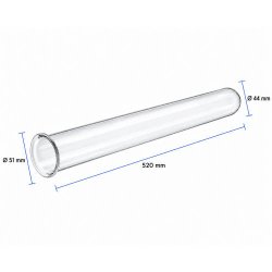 Kvartsglas med krave