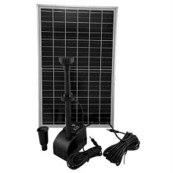Solcellepumpe med springvand