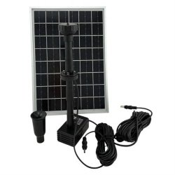 Solcellepumpe med springvand
