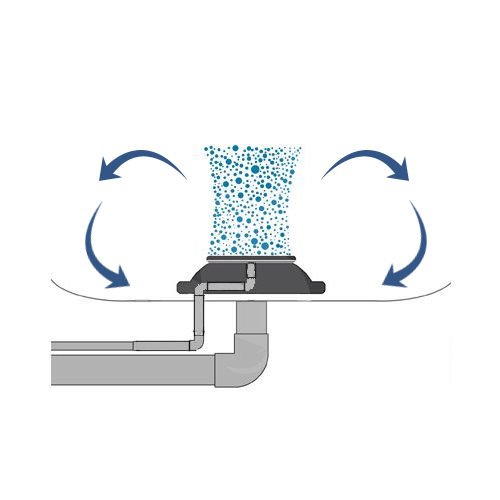 Bunddrn med luft  - 110mm