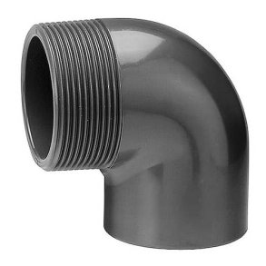 PVC vinkel 90 udv. Gevind/Lim