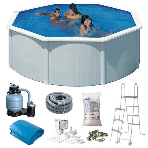Gre Basic Pool Rund �350 x 120 cm, Hvid