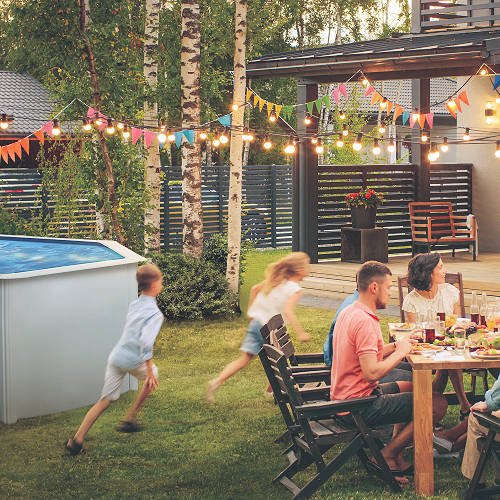 Gre Basic Pool Rund �460 x 120 cm, Hvid