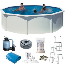 Gre Basic Pool Rund �460 x 120 cm, Hvid
